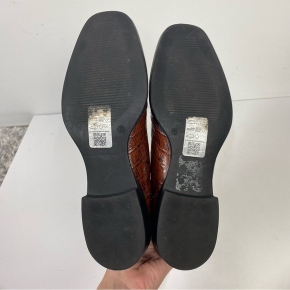 Asos brown croc alligator chelsea ankle boots minimalist capsule wardrobe - Picture 4 of 6